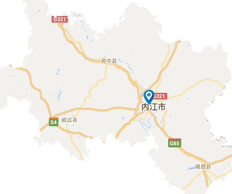 内江市及周边区域地图